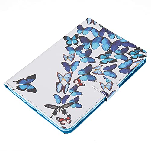 Uucovers For Samsung Galaxy Tab A 8.0 Inch 2015 Tablet Case Sm-T350/T355/P350/P355 Slim Pu Leather Folio Stand Wallet Soft Tpu Back Shockproof Cover With Card Pockets Magnetic Shell, Blue Butterfly #TOP5