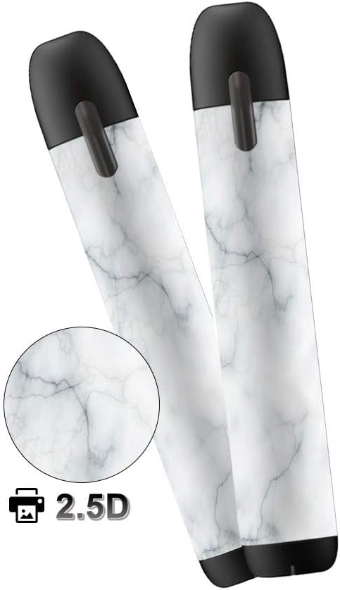 2 Pack Myblu Skin Decal for Pax blu 2.5D Technology Ultra Thin Marble Protective Sticker for Myblu Wraps Cases (White Marble)
