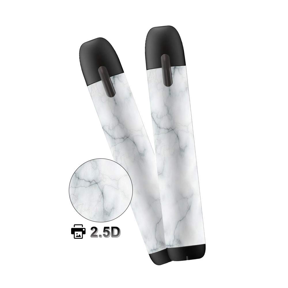 2 Pack Myblu Skin Decal for Pax blu 2.5D Technology Ultra Thin Marble Protective Sticker for Myblu Wraps Cases (White Marble)