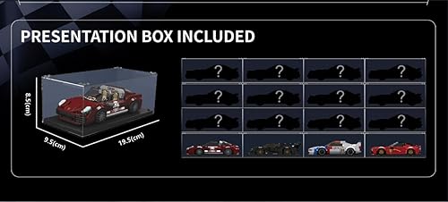 Miniatura 9 de Mould King Speed Champions Porsche 911 Targa 4S Super Car Building Sets con vitrina acrílica, juguetes de construcción coleccionables, kit de