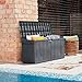 Baúl Exterior de Resina Gris | GH91 | Arcón Exterior para Jardín,...