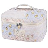 Gosect Large Makeup Bag, Cute Cosmetic Bag for Women Girls, Floral Coquette Aesthetic Toiletry Bag...