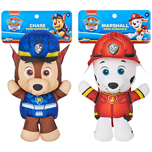 Image of SwimWays Nickelodeon Paw Patrol Chase and Marshall Swim Huggable 2-Pack, Floating Paw Patrol Toys for Kids Ages 1+