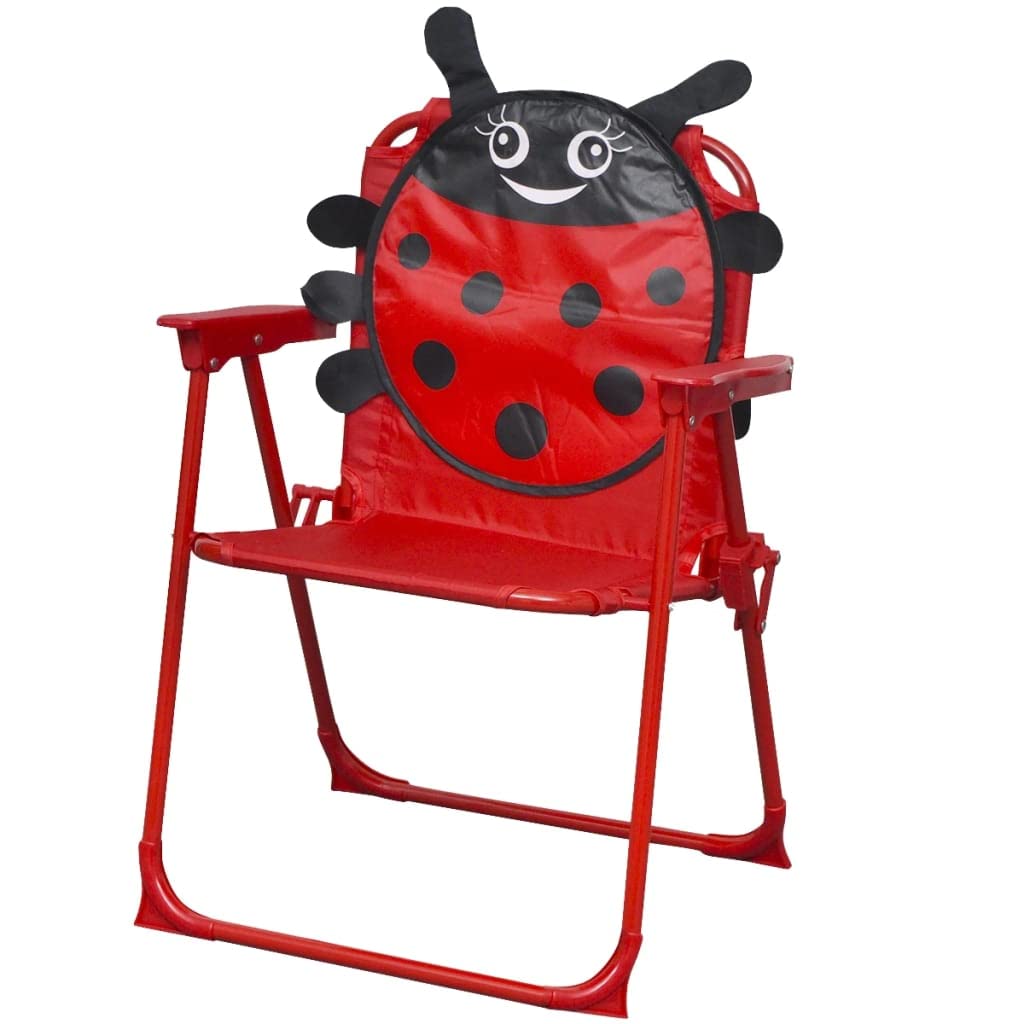 SKM Jeu de Bistro avec Parasol pour Enfants 3 pcs Rouge