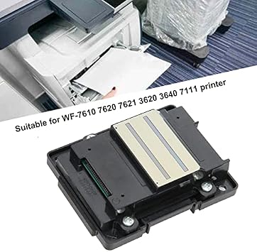 Qiilu 7620 Printhead Wf 3640 Printhead Replacement Abs, Metal Printhead Stable Output Shock Abs Metal Printhead Replacement for Wf7610 7620 7621 3620 3640 7111