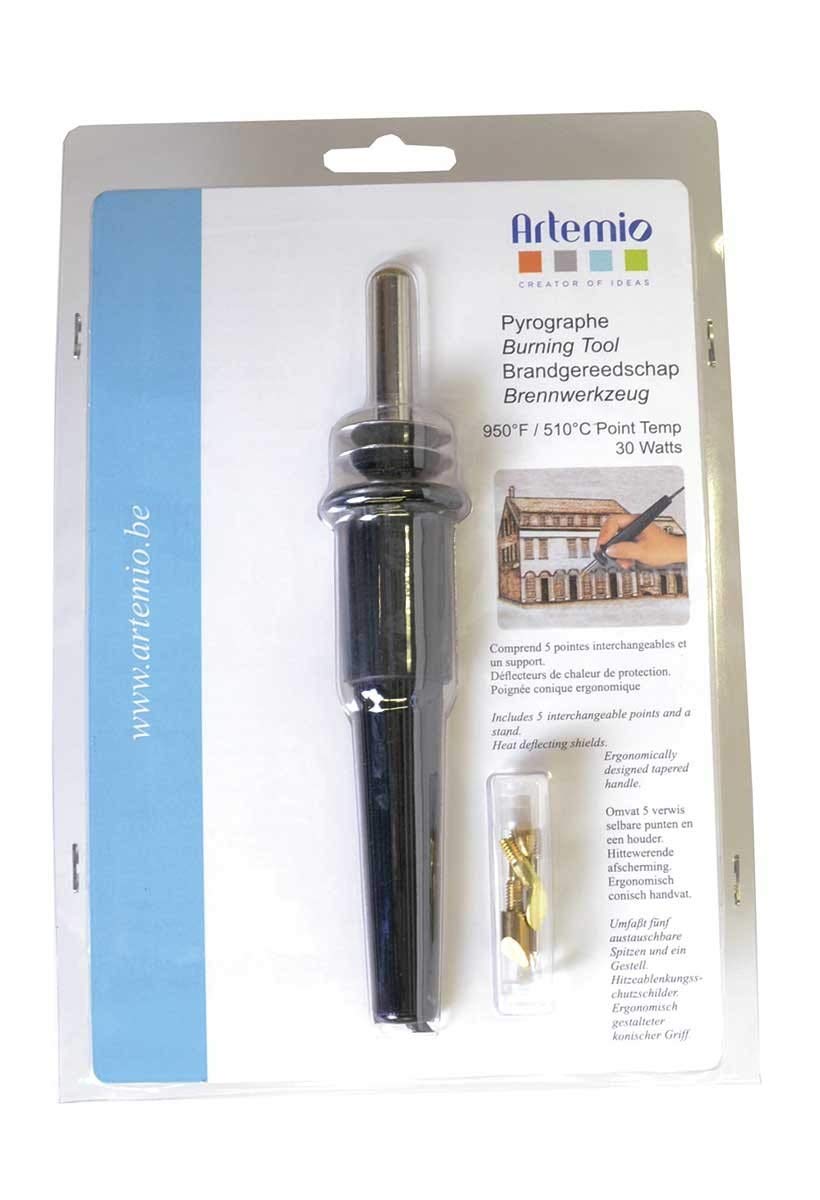 Artemio VIWBT Pirografo A 5 Punte - 30W, 510°C, In Metallo, Ideale Per Legno E Pelle, Per Principianti E Hobbisti