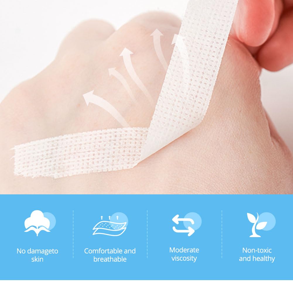 Lunamoon 4 Rolls Tape for Eyelash Extensions Eyelash Tape Eyelash Tape, Band-White*4 - Image 4