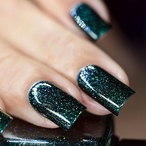 Image of ILNP Fir Coat - Sultry Emerald Green Holographic Nail Polish
