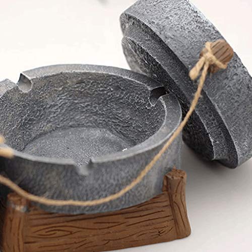 Cinzeiro cinzeiro com tampa cinzeiros anti-cinzas moscas burro puxar o carrinho cinzeiro resina arte