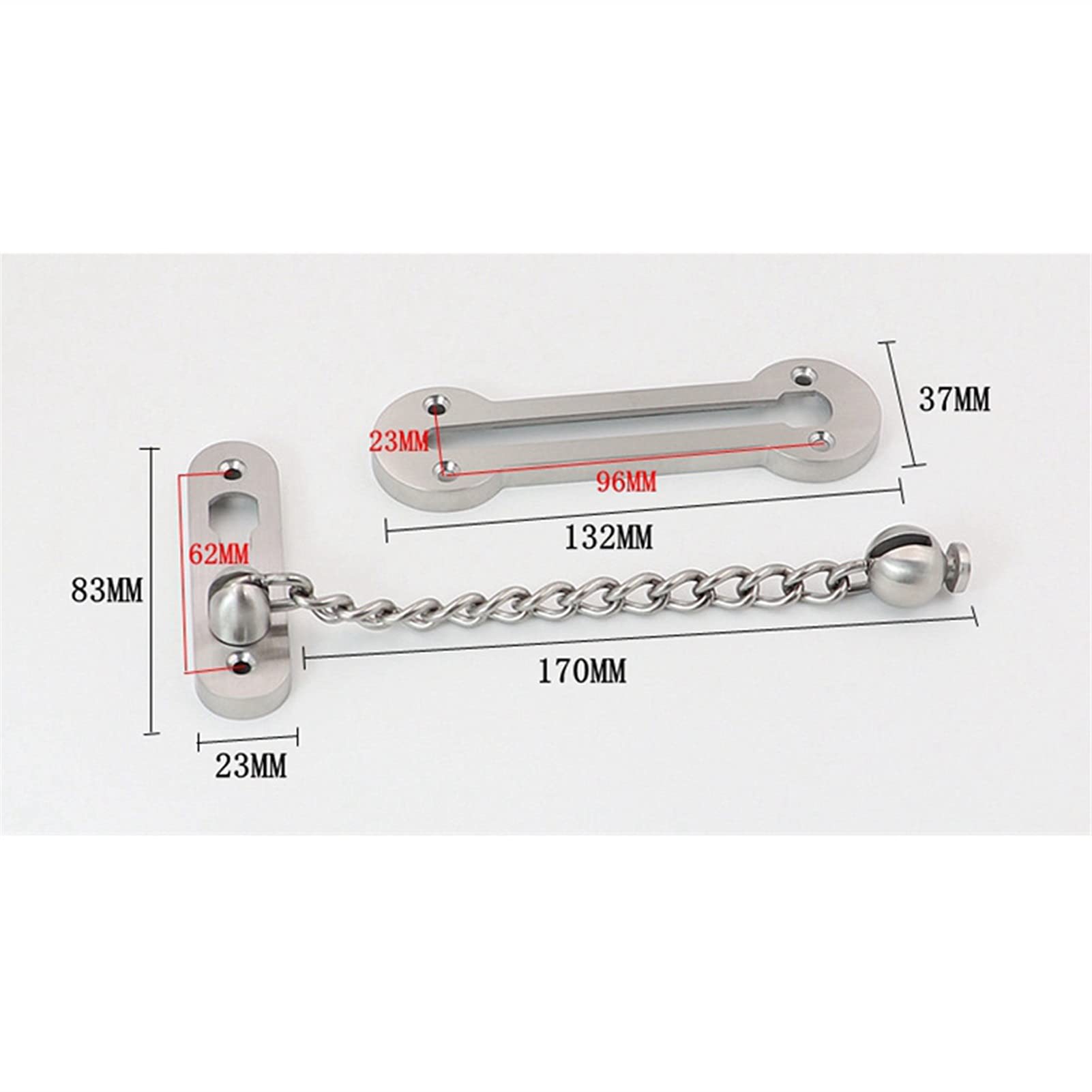 BATLAM Edelstahl Anti-Diebstahl-Kette Türkette Türschnalle Anti-Diebstahl-Schnalle Sicherheitskette Türriegel Anti-Diebstahl-Hotel Anti-Lock-Kette
