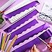 Ecally 65.6 ft Scalloped Bulletin Board Borders Classroom Shine Decorative Scalloped Bulletin Board Trim Borders Decorations for School Classroom Home Decor(Purple)