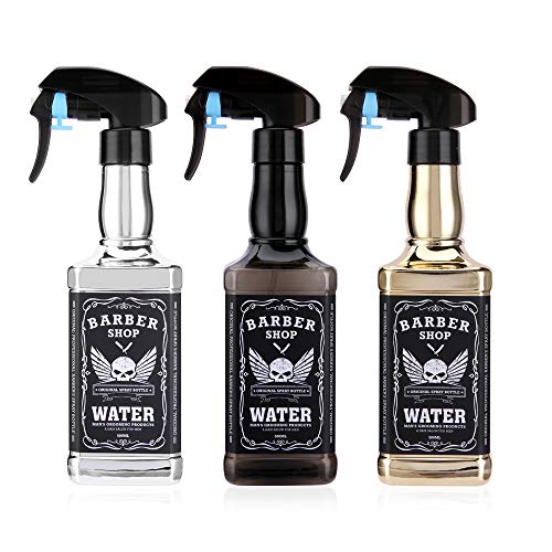 3pieces Barber Spray Bottle, Empty Spray Bottle, Fine Mist Sprayer, Professional Hair Spray Bottle, for Hair Styling Clean