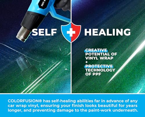 Image of ColorFusion PPF by VViViD, Gloss Metallic Blue Chameleon Dry Apply PPF Vinyl Car Wrap Roll 6ft x 5ft