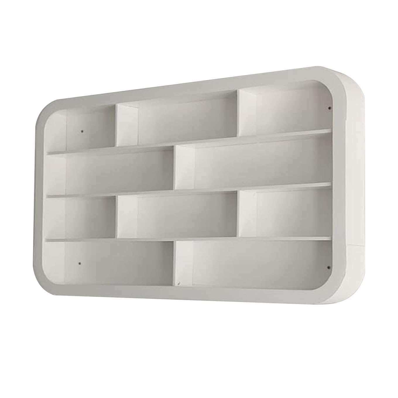 Porta Smalto da Parete: Organizer da Parete per smalti, Elegante Porta Smalto in Legno da 1,0 m per smalti e profumi, Elegante mensola espositiva Bianca per Uso Domestico e in Salone.