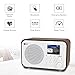 Ocean Digital WiFi Internet Radios WR-336N Portable Digital Radio with Rechargeable Battery Bluetooth Receiver with 2.4” Color Display, 4 Preset Buttons, Support UPnP & DLNA-White