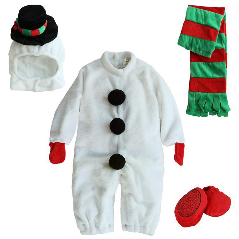 Costume della Santa del Partito Pagliaccetti Cosplay Prima Infanzia Bimbo Vestito Babbo Natale 3 Pezzi 0-24 Mesi