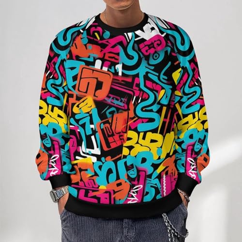 MARSVOVO Hip Hop Graphic Hoodie Essentials 50 Years of Hip Hop Long Sleeve Crew Neck Sweatshirt Fashion Street Tops2