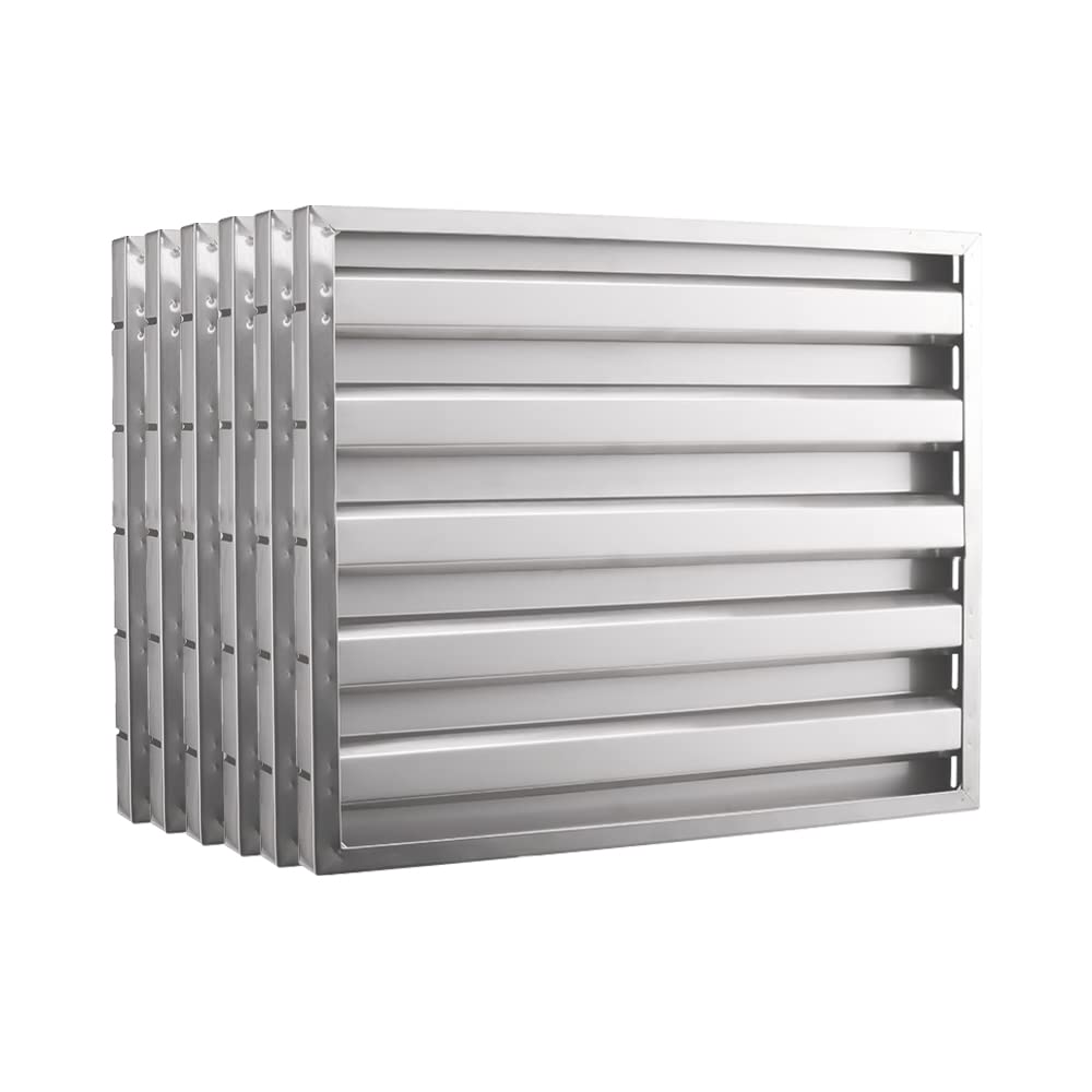 Dunstabzugshaube Edelstahl-Fettfilter für Küchenabzug 500 x 500 mm, Fettfilter für kommerzielle Küchenabzugshauben (6 Stück)