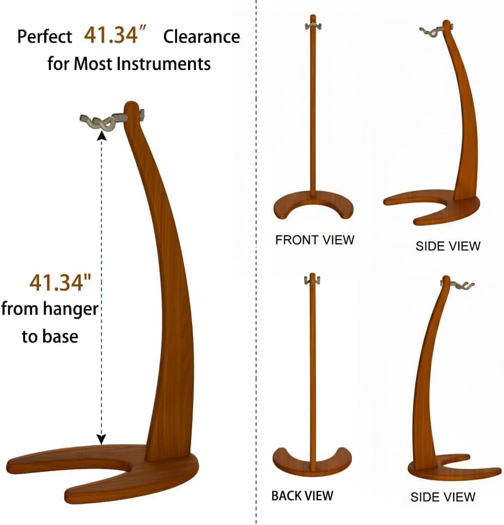 Guitar Stand,Acoustic Guitar Stand,Solid Wooden Guitar Stand,Freestanding Wooden Guitar Mount,Guitar Holder, Handcrafted Floor Stand for Guitar/electric guitar/Bass/Banjo/Mandolin/violin - Art-Grade