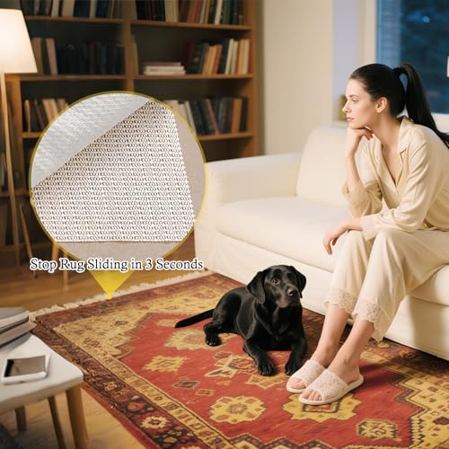 fowong Anti Slip Rug Underlay, 120 x 180cm Large Rug Pads for Wooden Floors, Multipurpose Control Underlay Gripper For Home, Office, Car, Pallet, Drawer Liners - White - Image 5