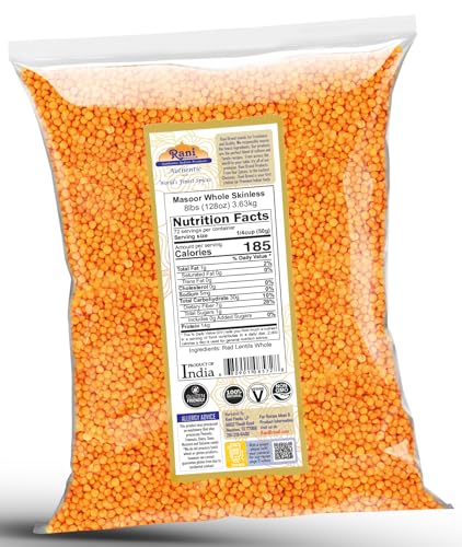 Image of Rani Masoor Gota (Football) Indian Red Lentils Skinless 128oz (8lbs) 3.63kg Bulk ~ All Natural | Gluten Friendly | NON-GMO | Kosher | Vegan | Indian Origin
