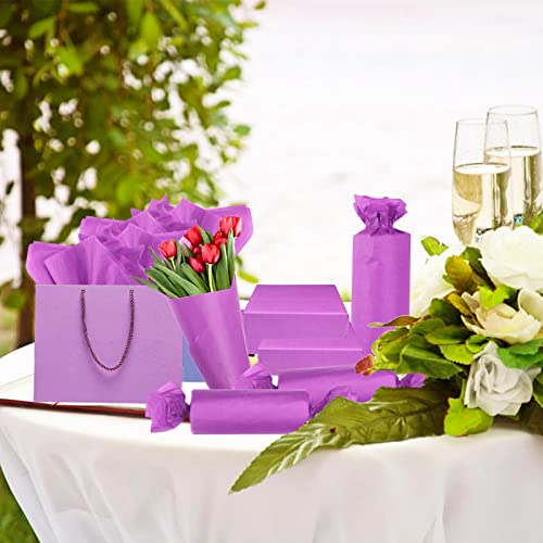 Image of 100 Sheets Plum Tissue Paper Artdly 14 x 20 Inches Orange Wrapping Paper Bulk for Weddings Birthday DIY Project Christmas