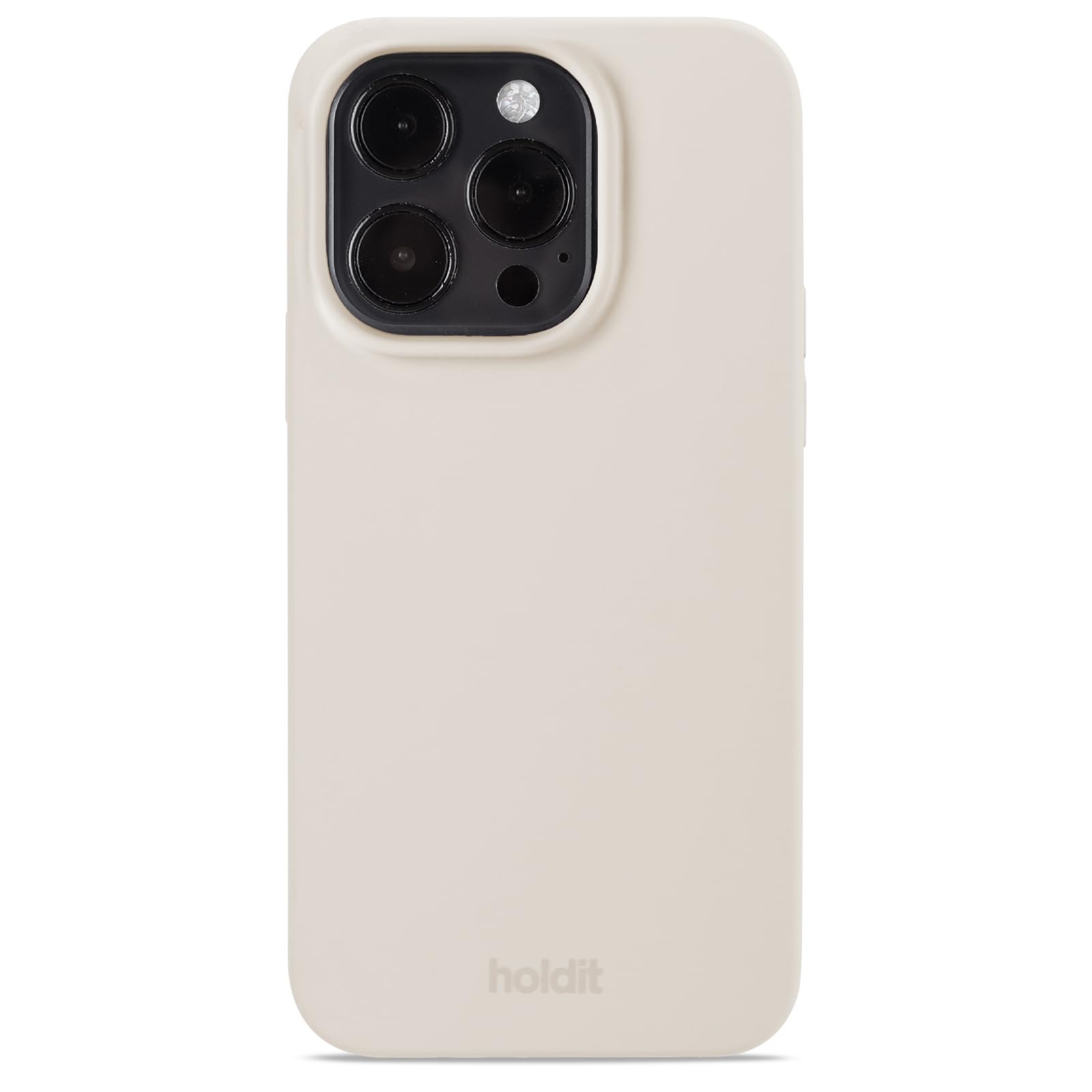 Etui Holdit Silicone Case do iPhone 15 Pro jasnobeżowy
