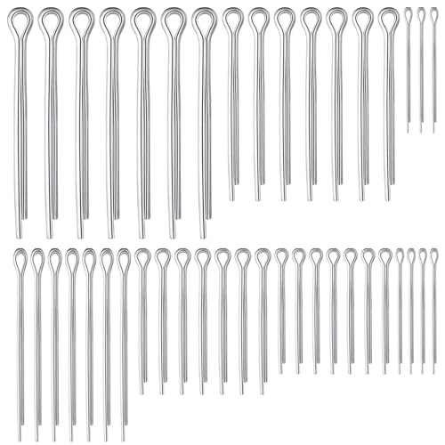 Cotter Pins Assortment Kit 304 Stainless Steel Split Pins Kit Retaining Spring Hitch Cotter Pin Set for Automotive Mechanics Car Garage Workshop