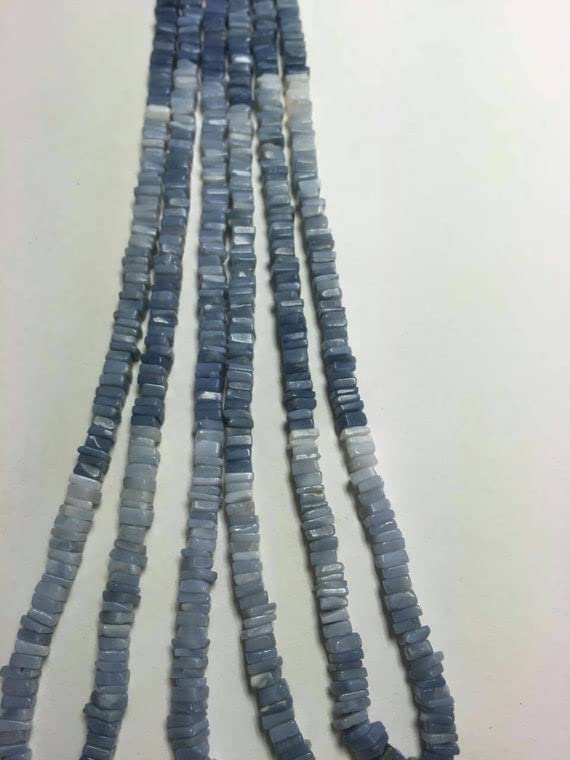 Opale bleue Heishi 4mm de qualité supérieure pour création bijoux fins