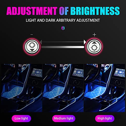 Miytsya 1 Pc Car Led Strip Lights, 16 Million Colors 5 In 1 With 236 Inches Fiber Optic, Multicolor Rgb Car Interior Lights Automobile Ambient Neon Lighting Kit With Wireless Bluetooth App Control #TOP4