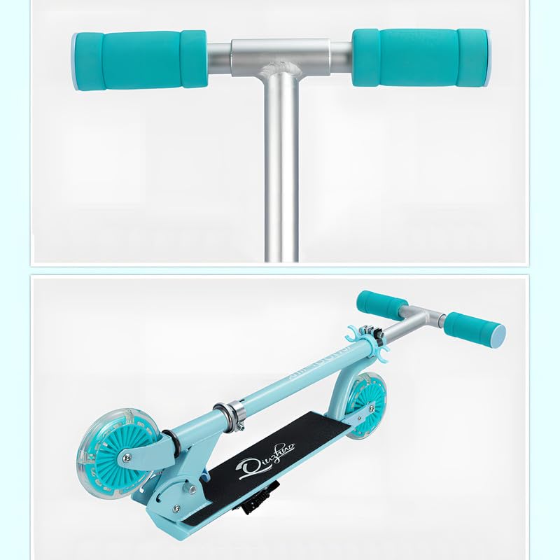 Image of Small Kick Scooter - Lightweight, Foldable, Aluminum Frame, and Adjustable Handlebars Rose Pink