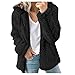 Fleecejacke Damen Parka Fleecejacken Eauptffy Teddy Fleece Mantel Langarm Teddyfleece Jacke Vliesjacke Damen Winter Hoodie Winterjacke Fleecemantel Fleece Jacke Fleecejacke Frauen Warm Wintermantel