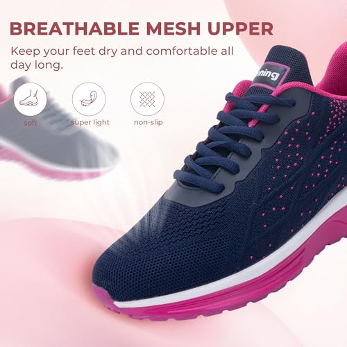 Image of Womens Slip On Tennis Sneakers Walking Running Shoes Easy to Wear