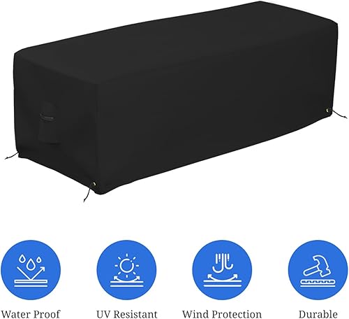 Miniatura 10 de Covers &amp; all Funda rectangular para hoguera, forma rectangular, 12 onzas, impermeable, resistente a los rayos UV y a la intemperie, para patio,