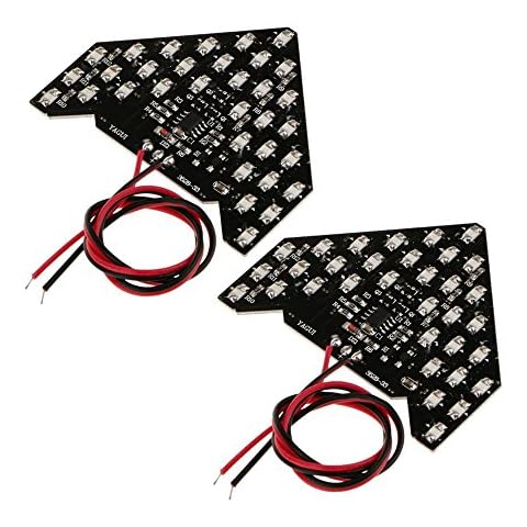 GZCRDZ 2PCS/Lot!! 33 SMD Sequential Led Lights Arrows Lamp Indicator Safe led Panels Car Side Mirror Turn Signal 33 LED (Red) Cover