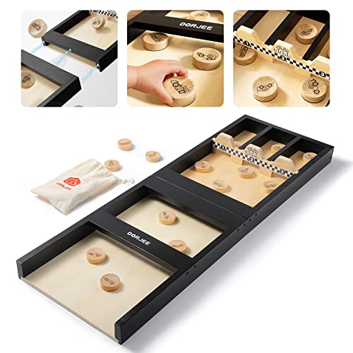 Dorjee Wooden Shuffleboard Kids Game, More Than Fast Slice Puck Games, Tabletop Games For Kids Ages 5-12 And Adults #TOP4