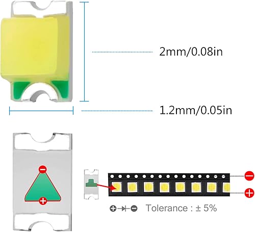 Miniatura 10 de Coliao 200pcs 5730 (5630) blanco SMD LED luces de diodo chips (0.224 in x 0.118 in DC 3V 150mA 0.5W 50-55LM) Super brillante iluminación bombillas