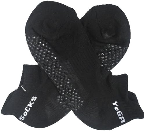 JOMAY Non Slip Yoga Socks with Grips Black