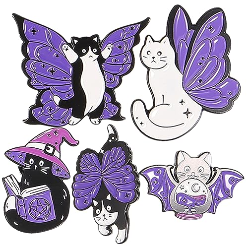 Broche de gato para personalizar mochilas escolares y chaquetas vaqueras en el día a día