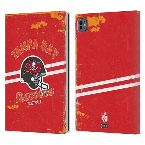 Casque NFL Tampa Bay Buccaneers Étui Cuir iPad Pro 11 M4 Finition Premium