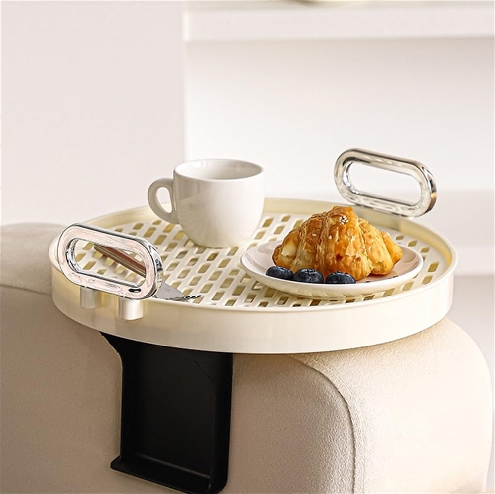 Plateau Petit déjeuner Accoudoirs de canapé, Plateaux, Tables d'appoint, Basses Mobiles, armoires et étagères(Blanc)