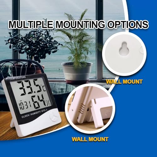 Image of SMIC LCD Digital Thermometer Hygrometer Weather Station Temperature Humidity Meter (HTC-1 Hygrometer)