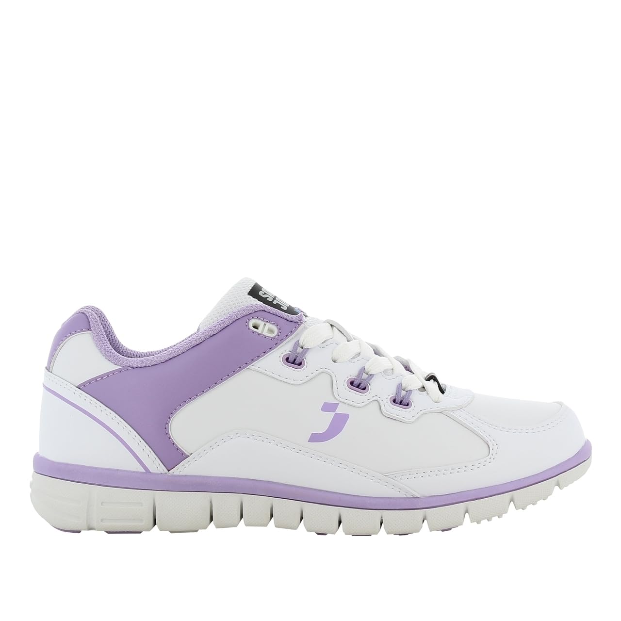 Oxypas Oxysport 'Sunny' Slip-Resistant, Antistatic Leather Nursing Trainers, White/Purple (Liliac), 7 Uk (41 Eu)-image