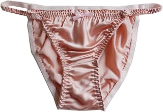 Bragas de bikini 100% seda de morera para mujer, S, M, L, XL, XXL (W26-41), color liso