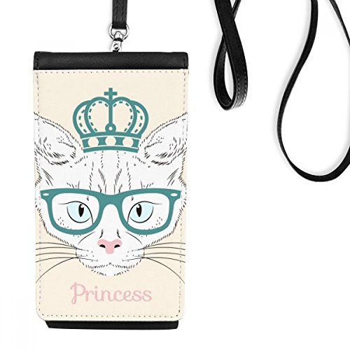 Cadeau pet lover sacoche téléphone motif chat de princesse