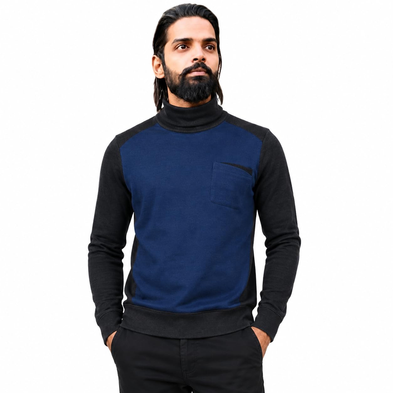 chandre Men's Turtleneck Sweater, Full Sleeve Knit Pullover, Winter Wear-picture-53