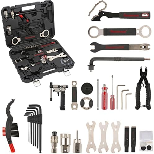 FOURROBBER 24 Piece Bike Tool Kit Bicycle Repair Tool Box Compatible - Mountain/Road Bike Maintenance Tool Set with Storage Case