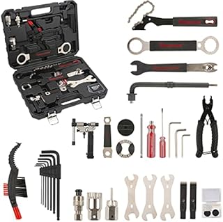 FOURROBBER 24 Piece Bike Tool Kit Bicycle Repair Tool Box Compatible - Mountain/Road Bike Maintenance Tool Set with Storage Case
