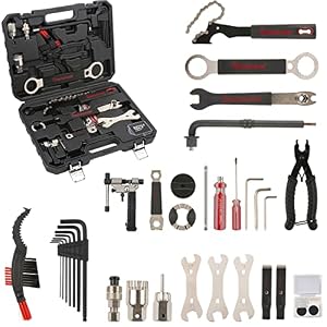 FOURROBBER 24 Piece Bike Tool Kit Bicycle Repair Tool Box Compatible – Mountain/Road Bike Maintenance Tool Set with Storage Case