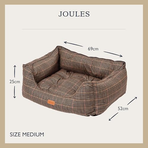 Lit pour chien de taille moyenne Joules Henson avec base antidérapante et bords stables